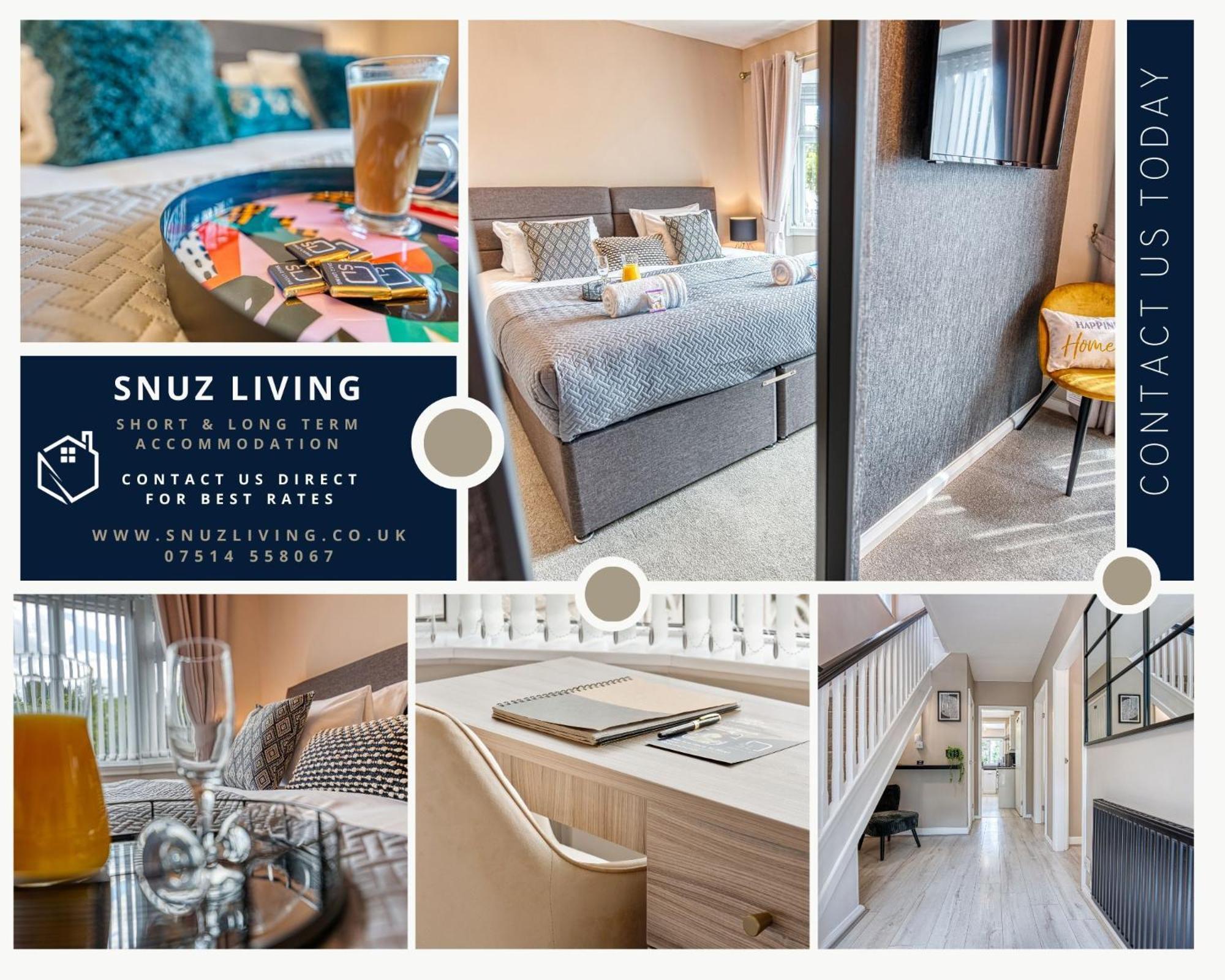 Elegant 5 Bed House - Sleeps 9, Central Solihull, Nec, Jlr, Hs2, Resorts World, Airport Business And Leisure Stays, Номер фото